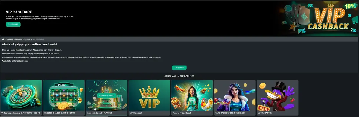 planbet Captura de tela 3